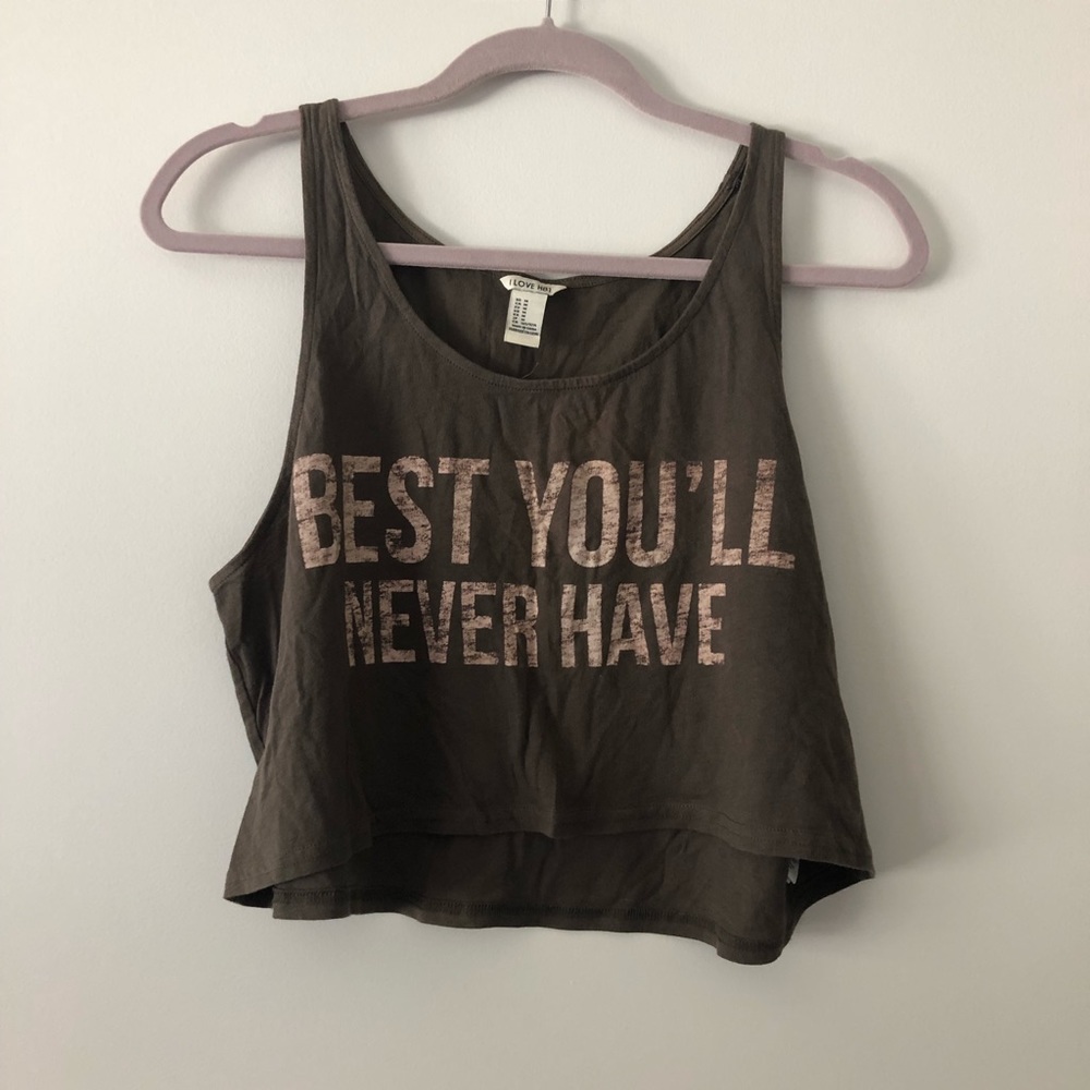 Graphic crop tank top